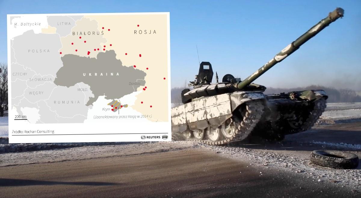 Mapa rozmieszczenia rosyjskich wojsk. Tak oplatają Ukrainę