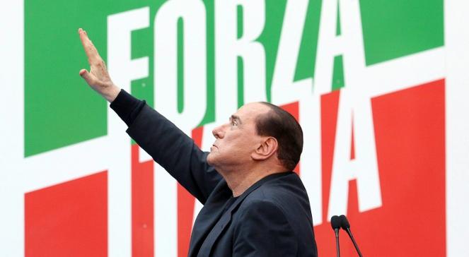 Wiec zwolenników Silvio Berlusconiego w Rzymie