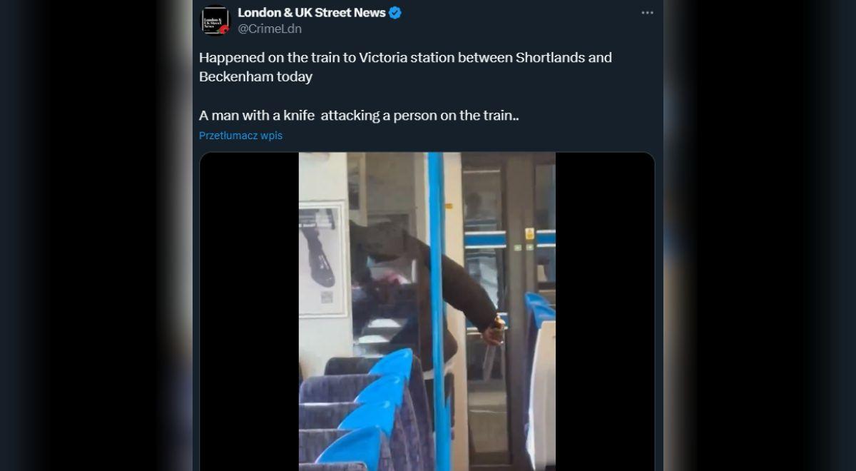 Wielka Brytania. Brutalny atak w pociągu. Nożownik wymierzał cios za ciosem