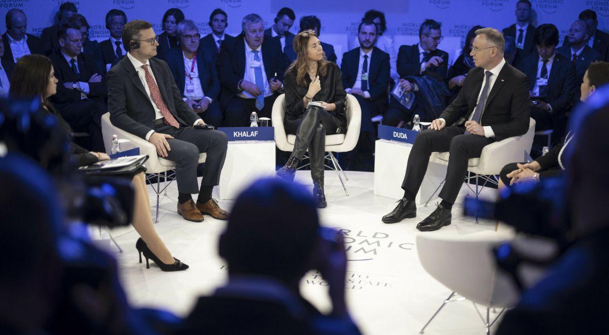 Andrzej Duda na Forum w Davos przestrzega Zachód przed zmęczeniem wojną na Ukrainie. "Nie zaprzestawajmy pomocy"