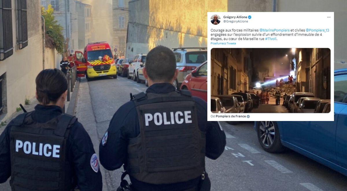 Katastrofa budowlana w Marsylii. Pożar uniemożliwia akcję ratunkową, pod gruzami są ludzie