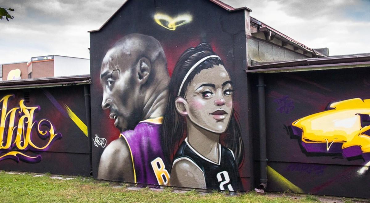 Pierwszy taki mural w Polsce. Starogard Gdański upamiętnił legendę NBA - Kobe Bryanta