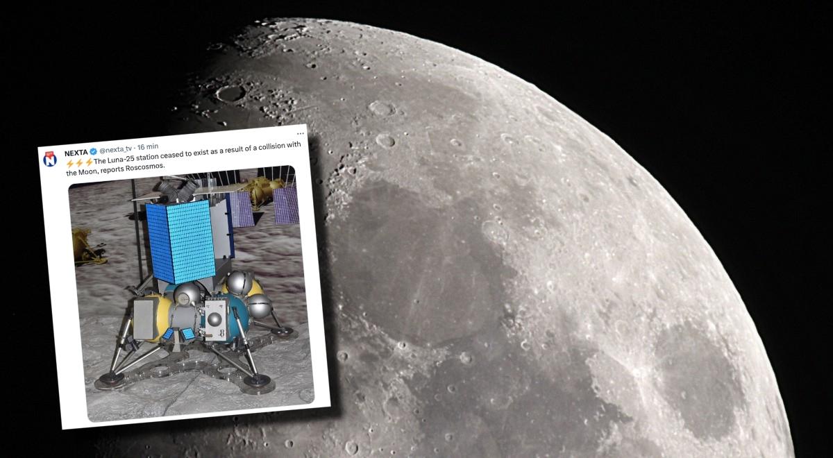 Rosyjska sonda Łuna-25 rozbiła się na Księżycu. Wystąpiła "nietypowa sytuacja"