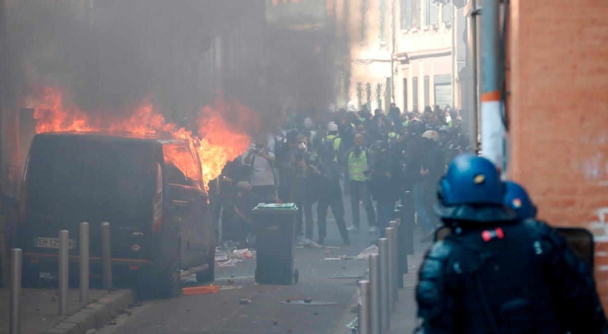 Francja: starcia "żółtych kamizelek" z policją w Tuluzie, zatrzymania