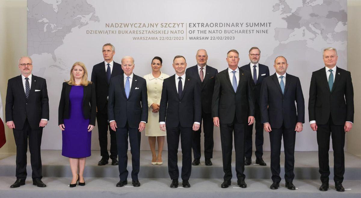 Nadzwyczajny Szczyt Bukaresztańskiej Dziewiątki w Warszawie. "Zdaliśmy test z solidarności"