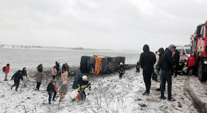 Wypadek polskiego autokaru na Ukrainie. Poszkodowani trafili do szpitala