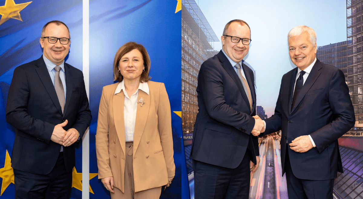 Odblokowanie środków z KPO. Minister Bodnar spotkał się w Brukseli z Jourovą i Reyndersem