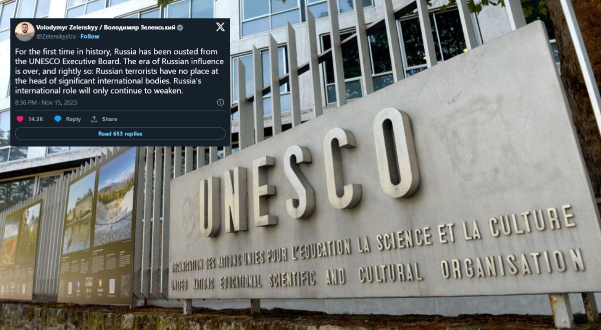 Rosja bez miejsca w Radzie Wykonawczej UNESCO. Zełenski: jej międzynarodowa rola będzie tylko słabnąć