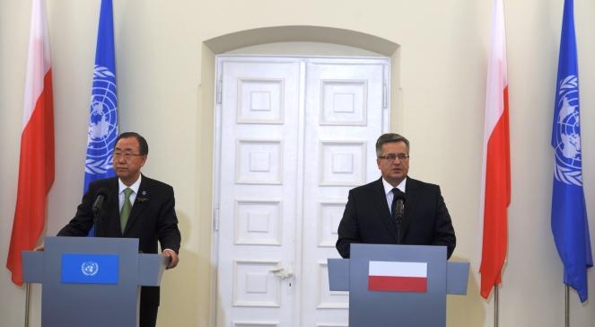 Ban Ki-moon z oficjalną wizytą w Warszawie