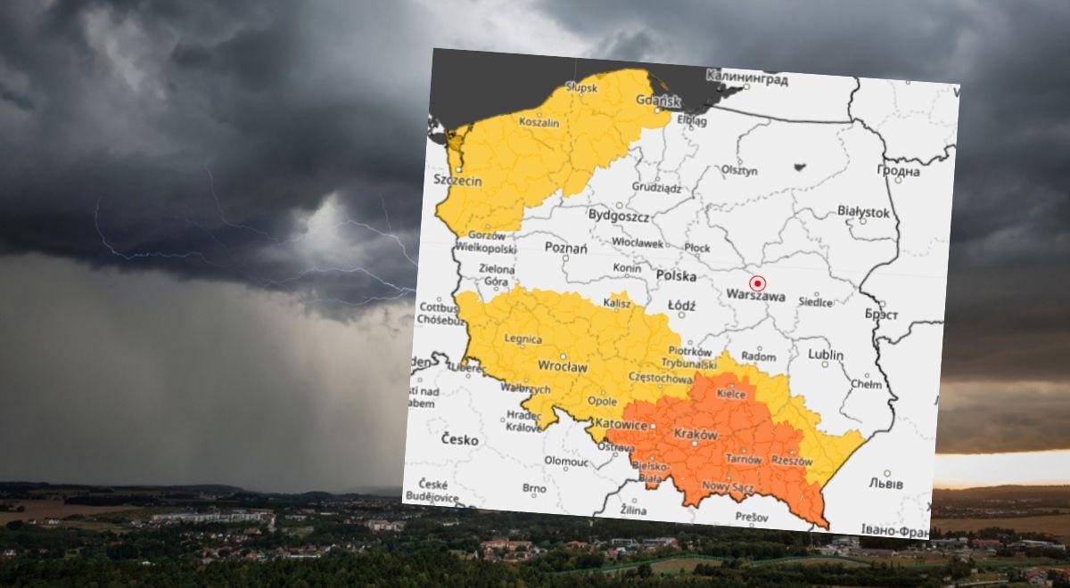 Pogoda: gwałtowne burze z gradem nad Polską. Liczne ostrzeżenia IMGW