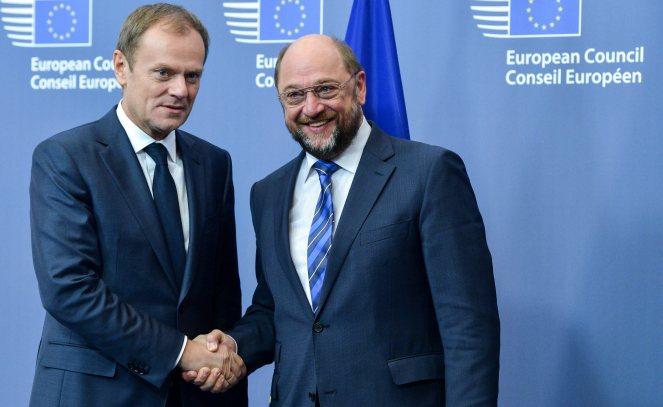 Martin Schulz po rozmowie z Donaldem Tuskiem. "Doskonałe spotkanie przyjaciół"
