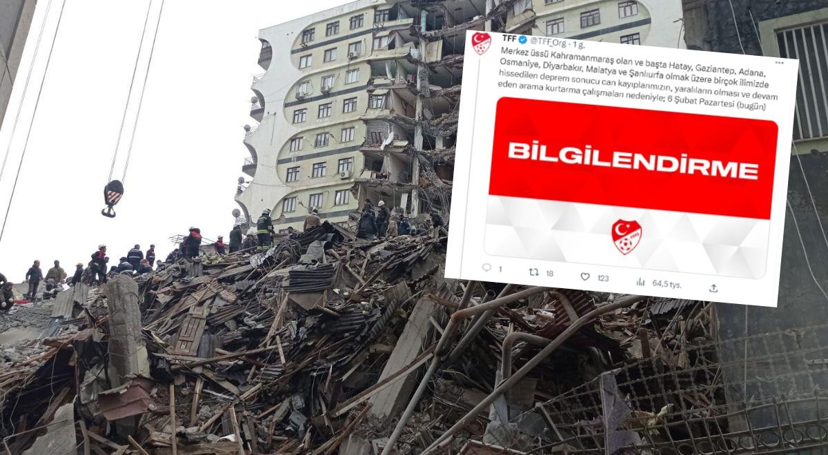 Trzęsienie ziemi w Turcji. Rozgrywki sportowe zawieszone do odwołania