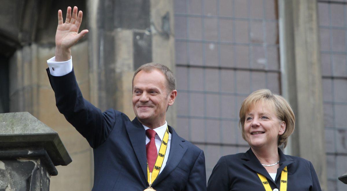 Tusk dostał nagrodę od Merkel za politykę resetu wobec Rosji. Myrcha nazywa to... "walką o wolną Polskę"
