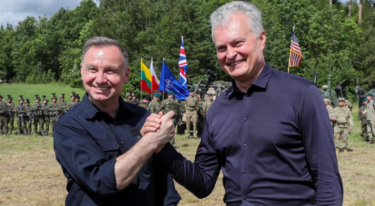 Współpraca wojskowa Polski i Litwy. Prezydent Nauseda o "bardzo interesującej propozycji" Andrzeja Dudy