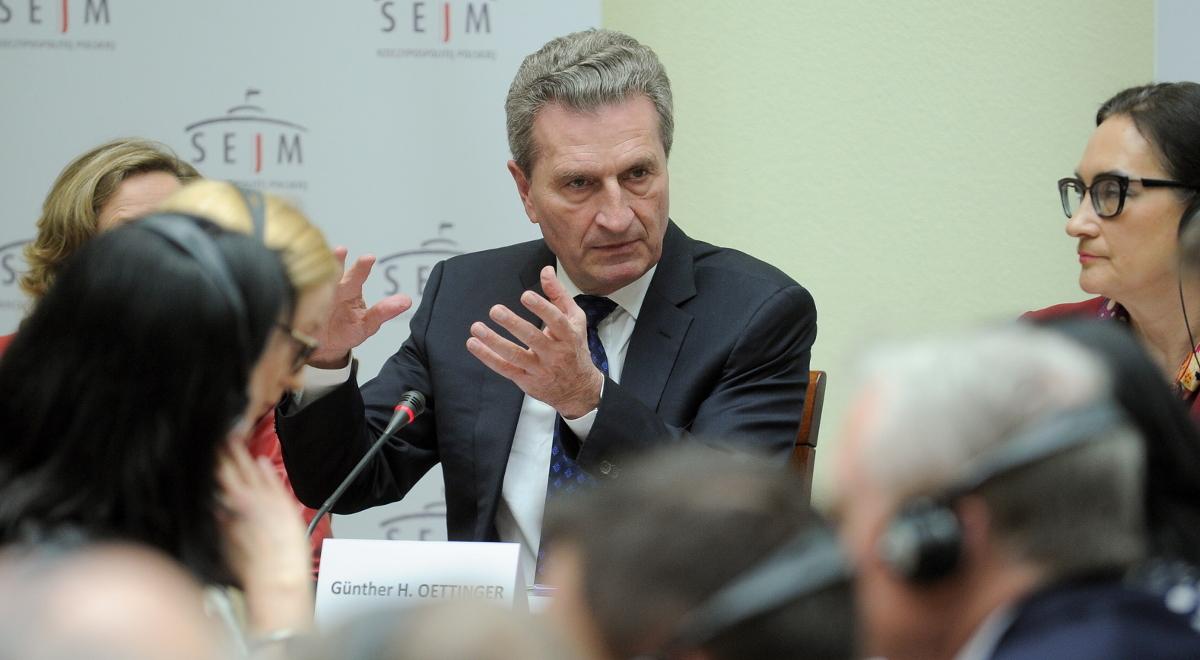 Komisarz Guenther Oettinger w Warszawie – nie chcemy Europy różnych prędkości