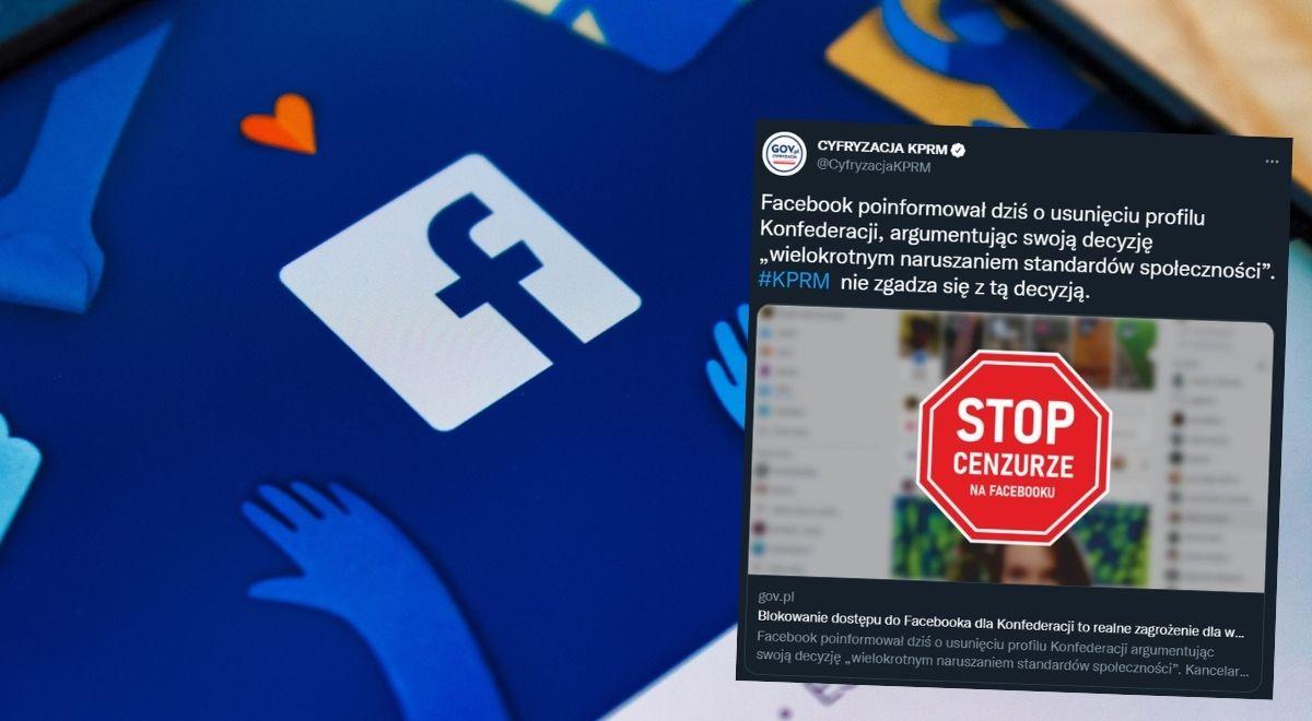 Facebook usunął profil Konfederacji. Jest komentarz Kancelarii Premiera