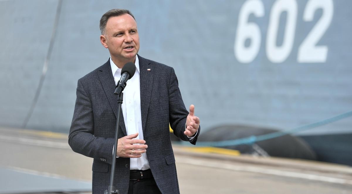 Prezydent: budowa poważnych jednostek dla polskiej Marynarki Wojennej wraca do naszych stoczni