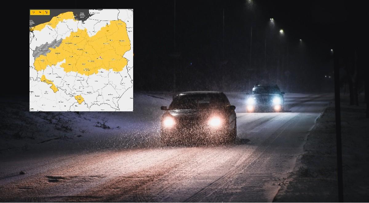 Uwaga kierowcy! GDDKiA ostrzega przed opadami śniegu i deszczu ze śniegiem